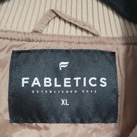 Fabletics Teddy Oversized Bomber Jacket Women's Size XL Beige NWT! - Picture 4 of 7